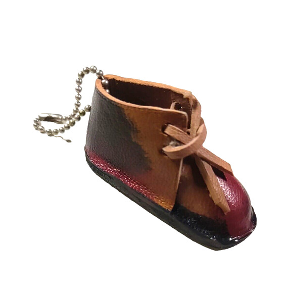 Leather Keychain Boot Hand Made Money Hider Keychain - Picture 2 of 6